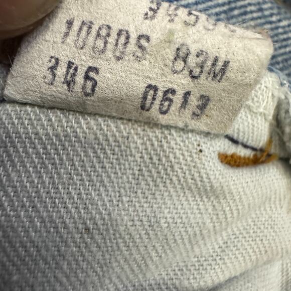 Levis Vintage 70s Orange Tab Jeans Talon Zip USA Denim Light Wash Flare Leg 12 - Picture 5 of 11
